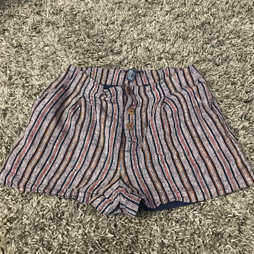 Forever 21 Striped high-waisted shorts